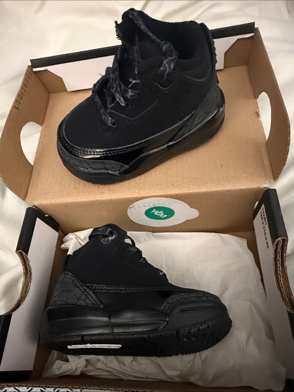 Jordan Kids Black High-Top Sneakers with Textured Accents